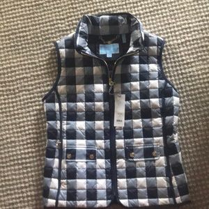 Draper James buffalo Check Parker vest